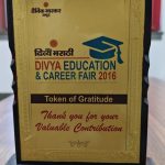 Divya Education and Career Fair Award 2016 given by Dainik Bhaskar Group’s - Divya Marathi to Sandip Institute of Pharmaceutical Sciences.